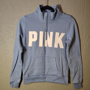 PINK Victoria's Secret Women's Cowl Neck Blue Jacket